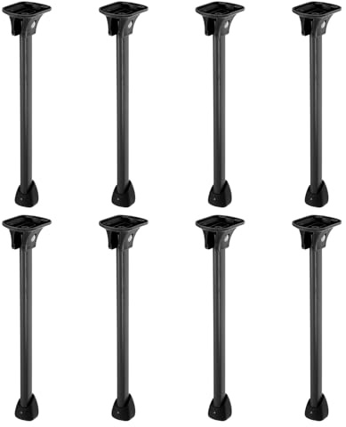 YOKIVE 8 Pcs Folding Table Legs, Foldable Carrying Anti-Skid Table Legs, Great for Chair Modification Replacement (Black, 10.2 Inch)