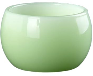 jkahh Xiuyu - Ciotola in vetro di agata naturale, set da tè cinese, decorazione per la casa, verde chiaro