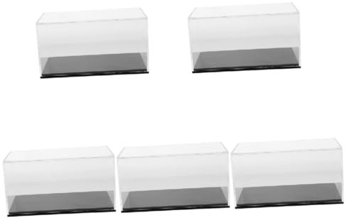 MAGICLULU 5 Stücke Box Acryl Action Figur Display Box Spielzeug Lagerung Fall Für Figuren Mini Modelle Vitrine