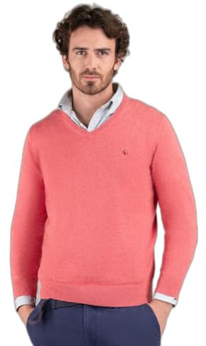 El Ganso Jersey Cuello Pico Coderas Coral