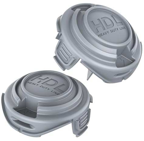 CHIHOLEN 2 couvercles de bobine de débroussailleuse compatibles avec Black+Decker 90588530, capuchons de rechange pour coupe-bordure Black + Decker STC5433 TYPE1, STC5433PC type 1(2 capuchons)