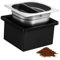 GALPADA Caja Comedero Para De Cafe Café Basura Una Vez Balde Disco Amoladora Suelo Golpear Cubo De Aldaba De Cafe Acero Inoxidable Black