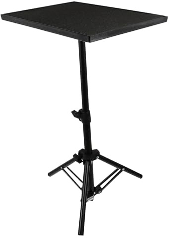 Cabilock Support Trépied pour Projecteur Pliable 55 Cm Plateau Réglable, Support D'étagère Portable pour Ordinateur Portable, pour Usage Domestique et Bureau, Étagère Multifonctionnelle