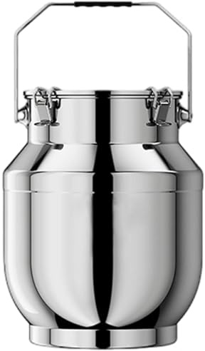 Milchkanne Edelstahl 5 Liter Mit Milchkännchen Farm Milk Transport Can Milchkanne Mit Deckel Luftdichtes Edelstahl Luftdichtes Für Milch Und Wein Flüssigkeit Feststoffe,capacity-2.5liter