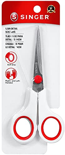 SINGER 00448 5-1/2-Inch Sewing Scissors with Comfort Grip,