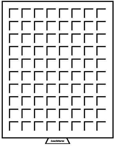 Leuchtturm 316663 MB Boîte à Monnaie 24 x 24 mm - Compartiments angulaires pour 50 centimes d'euro, 1 Euro, Weimar, 1 £, US Quarters, US Nickels