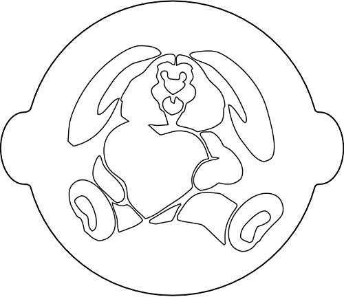 Silikomart | Stencil für Torten in Form eines Hasen, Durchmesser 240 mm