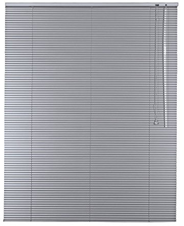 Original Easy-Shadow Aluminium Jalousie 16 mm Lamellen Breite 120 x 120 cm Höhe in Farbe silber - Bedienseite rechts - Fensterjalousie Jalousette Jalousien Alu-Jalousien Alu-Jalousetten Fenster Rollo Lamellenbreite 16mm / Maßanfertigung