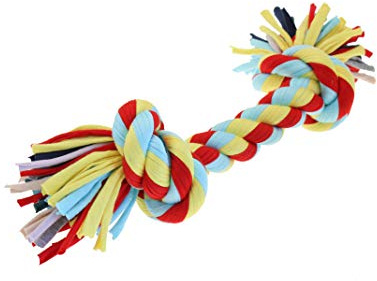 Nuts For Knots Twist-Tee 2 Knot Tugger Cotton Dog Toy