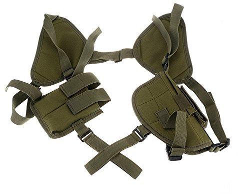 Hunting Explorer Tactical Underarm Shoulder Gun Holster Anti-Thief Concealed Armpit Pistol Holster Bag with 2 Holsters