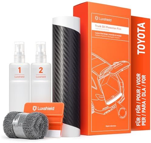 Luxshield Ladekantenschutz Folie für Toyota RAV4 4 (IV) A4 I 2013-2018 - Stoßstangenschutz, Kratzschutz, Lackschutzfolie - Carbon Schwarz