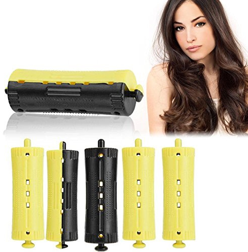 Yotown Hårrullare, Hårrullar med gummiband, 6 delar Salong Standard Wave Stavar Perm Curling 1-6 storlekar Hårklämmor Curlers DIY Frisörverktyg för tjejer kvinnor (#2)