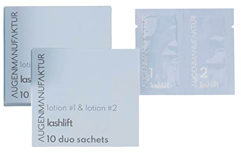 Augenmanufaktur Wimpernlifting-Lotion Doppelkammer Sachets Lotion #1 und #2 á 10 Stück mit je 1 ml - macht Wimpern formbar und fixiert sie