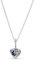 Pandora Timeless Heart sterling silver necklace with skylight blue, icy blue crystal and clear cubic zirconia