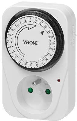 Virone MT-1 Programmateur Prise Electrique Mécanique 3500W Minuterie D'intervalle De 15 Minutes