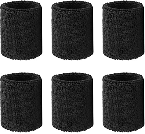 6 Stück Schweißbänder Sport Schweißband Kinder Absorbierende Schweißbänder Arm Fitness Schweißbänder Handgelenk Schweißband für Sport Fußball Basketball Tennis Leichtathletik Joggen