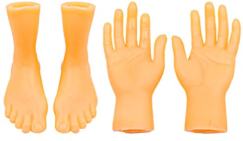 Hsthe Sea Fingerhände Fingerpuppen, Spielzeuge Streichspielzeug Zaubertrick Tricky Toys für Halloween Spielparty, Neuheitsspaß für Katze/Kinder (4 Stück)