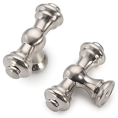 9BUILD 6 stycken möbelknoppar borstad nickel skåpknoppar dörrknopp lådknoppar knopp för skåp byråknoppar zinklegering EU0040