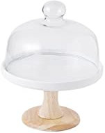 OQHAIR Soporte para Tartas Bandeja Alta de cerámica para Tartas, Mesa de Postre, Accesorios de cumpleaños para Bodas, Soporte de exhibición, Bandeja de pastelería de Frutas, Plato para re