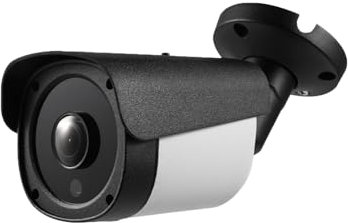 REVODATA Caméra IP POE 5MP, Caméra de sécurité POE étanche IP65 pour l'intérieur et l'extérieur, Vision Nocturne IR 10M, Objectif Fisheye 1.44mm P2P (I542-P-HS-S)
