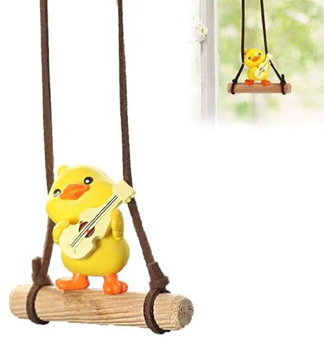 Canard balançoire à suspendre pour voiture, accessoires de voiture mignons, accessoires de voiture pour femmes, cadeaux d'intérieur canard, accessoires à suspendre pour voitures et décoration