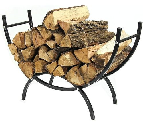 JICHENJIAN Portalegna Portatile ad Arco, Base Ovale per riporre la Legna da ardere, Accessori per caminetti portalegna Resistenti