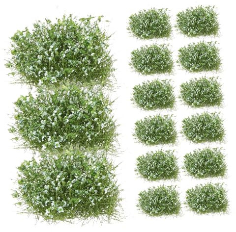 HAWILLOSCH 25stücke Künstliches Gras Statisches Grasbüschel Simuliertes Gras Für Miniatur Landschaft DIY Künstliches Pflanzenbüschel Für Garten Und Park