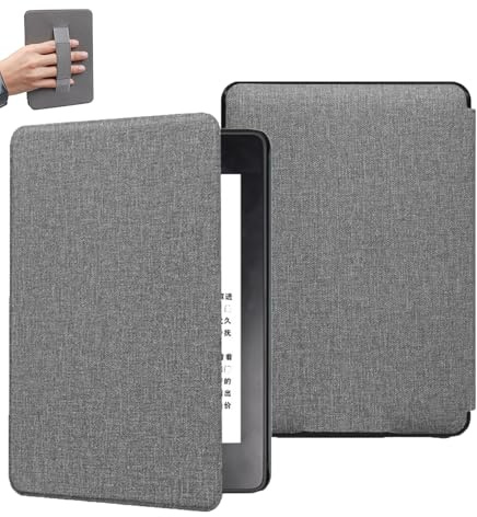 T TAKONE Handheld-Hülle für 7 Kindle Paperwhite (12. Gen 2024) und Kindle Colorsoft Signature Edition 2024 – Hülle mit Auto-Schlaf-/Weckfunktion, Perfekt für den täglichen Gebrauch und Reisen(Grau)