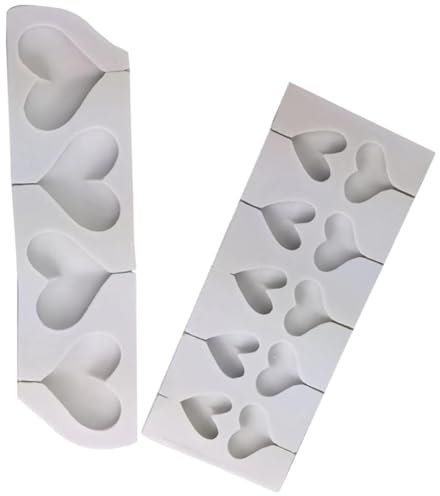 IMIKEYA Moules À Sucettes En Chocolat En Forme De Cœur 2 Pièces Moules En Silicone Pour Fabrication De Bonbons -