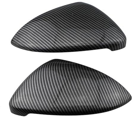 Spiegelkappen Für Golf 7 MK7 7.5 Für GTI 7 2013-2022 2021 2020 2019 2018 2017 2016 2015 2014 Auto-Rückspiegelabdeckung Verkleidung 2-TLG. Chrom-Zubehör Rückspiegel Kappe(Black)
