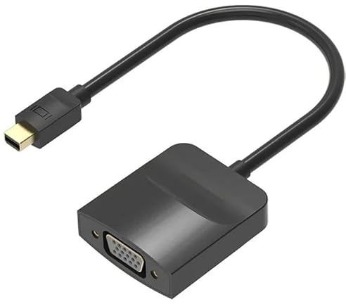 Watio Wave Conversor - Mini displayport a vga, Negro, Ideal para Conexiones de Video, Compacto y Ligero, fácil de Usar, sin Necesidad de alimentación Externa.*