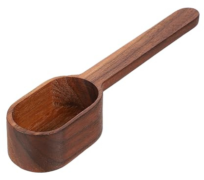 TOYANDONA Cuillère à Mesurer Bois de Noyer Noir Cuillère à Café et Soupe avec Manche Long pour Grains Thé Sucre et Épices Ustensile de Cuisine Pratique pour Amateurs de Café et Gourmets