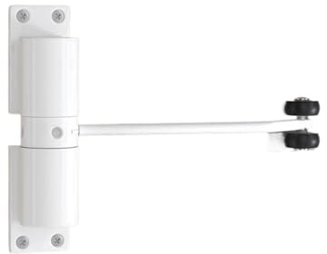 Chiudiporta automatico regolabile con molla di sicurezza for impieghi gravosi montata in superficie for porte interne ed esterne(White)