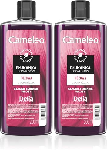 Cameleo - Rosa Haar-Toner mit Rosenwasser, KEIN Gelbstich, semi-permanente Haarfarbe - für blondes & graues Haar - Farbe & Pflege - parabenfrei | 200 ml (Packung mit 2)