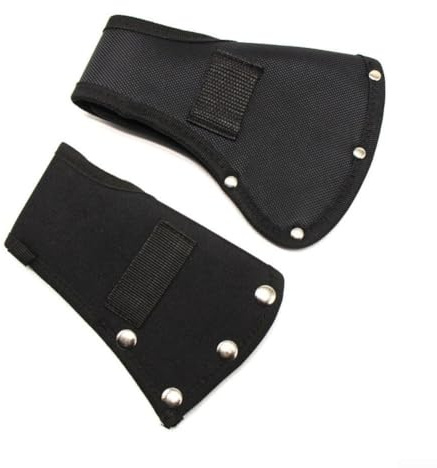 Black Nylon Hatchet Sheath Holster Set of 2 for 1-1/4 lb Axes with Riveted Edges and Snap Closure Lightweight Blade Protector for Outdoor Tool Bags(SMALL)