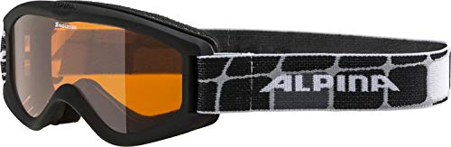ALPINA CARVY 2.0, Occhiali da Sci Unisex-Youth, Black, one Size