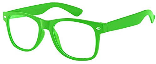 Boolavard TM Sonnenbrille Nerdbrille retro Art. 4026 (Grün Klar)