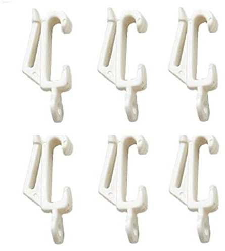 Merriway BH03640 (15 Pcs) Curtain Track Rail Gliders Hooks To Fit White Harrison Drape Track - Pack of 15 Pieces