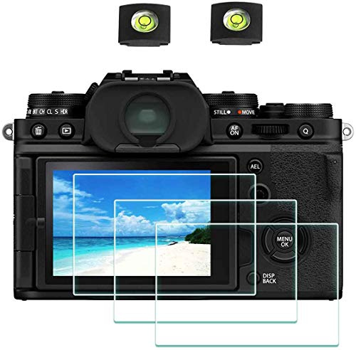 ULBTER Displayschutzfolie für Fujifilm X-T4 X100VI X100V Fuji Film XT4 Digitalkamera und 0,3 mm Blitzschuh, 9H Härte, kratzfest, Anti-Fingerabdruck, blasenfrei, staubdicht, 3 Stück