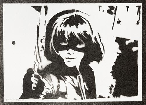 moreno-mata Echtes Handgemachtes Graffiti Hit-Girl Filme Aesthetic Poster & Kunstdrucke Bilder Kick-Ass Plakat Handmade Deko Wandbilder Wohnzimmer Wanddeko Geschenke für Männer und Frauen