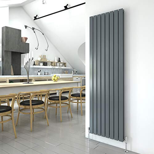 Anthracite Vertical Radiator 1800x544mm Double Flat Panel Designer Radiator Interior Design