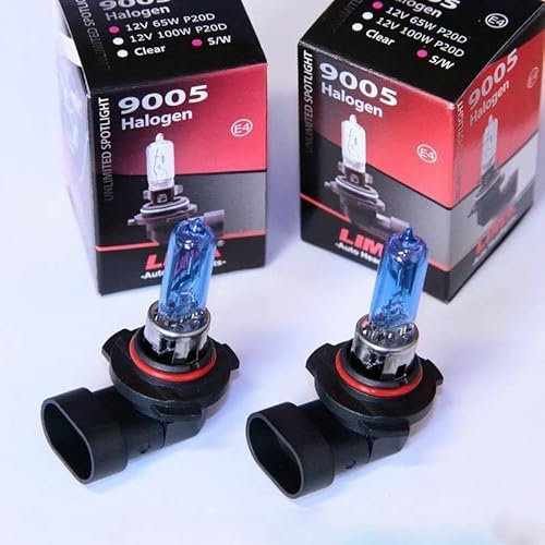 2X Halogen HB3 Scheinwerferlampe Birne kompatibel für Daihatsu Copen 60W 12V Abblendlicht Fernlicht Glühlampen | E - Prüfzeichen | Sockel P20d - Xenon Weiß