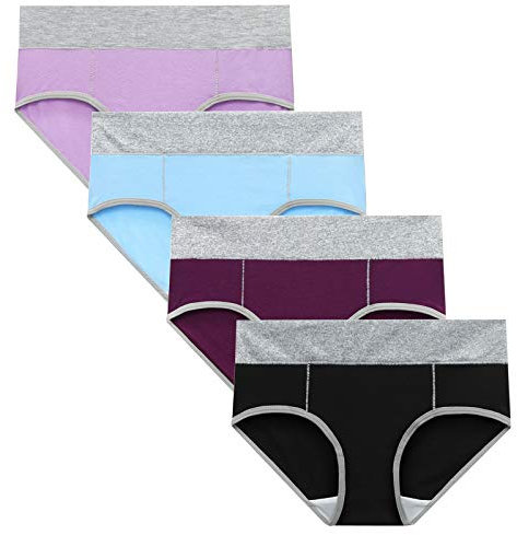 UPOI Perioden Unterwäsche Unterhosen Damen Stretch Baumwolle Hohe Taille Slips, Maschinenwaschbar Periodenslip Auslaufsichere