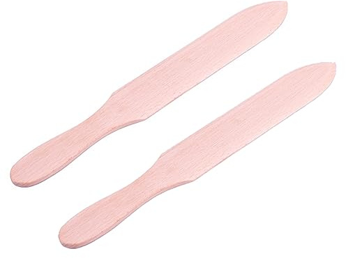 2 Pieces Crepe Spatula Pancake Spatula Wooden Crepe Spatula Wooden Pancake Spatula for Cooking, Large