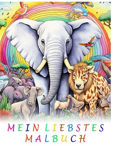 Kinder Malbuch (Kritzelbuch) - Lustiges Ausmalbuch für Kindergartenkinder mit 50 raffinierten Motiven - ideal für die Vorbereitung auf die Schule - fördert die Kreativität und Feinmotorik der Kinder