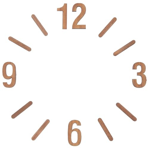 EXCEART Wanduhr-Diy-Ziffern Set Aus Holz 12 Stück Uhrzahlen Ersatzteile Für Wohnzimmer Schlafzimmer Esszimmer Wanduhren Reparatur Bastel Zubehör