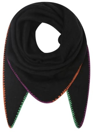 FASHION YOU WANT XXL Schal flauschig schal-tuch damen dicker dreieckstuch groß Wolle UNI NAHT BUNT Farben kuschelig