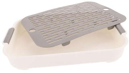 BESPORTBLE Kasten Kaninchentoilette Hamster Töpfchen Tablett Töpfchen-Trainer-Ecke Zubehör Für Haustierkaninchen Trainingstoilette Für Kaninchen Wurf Spielzeug Kunststoffpartikel Weiß Pp Kind