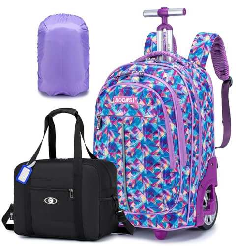 SPAHER Rucksack Trolley Handgepäck Business Rolling 15.6 Zoll Laptop Rucksack mit Rädern Handgepäck Rollkoffer für Herren Damen Aktenkoffer Mit 1 Reisetasche Handgepäck Tasche 40x30x20 Wizzair