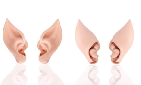 Topcosplay Elfenohren Weiche Elfen Ohren Elf Ears Fairy Ears Halloween, Karneval,Weihnachten Partydekorationen Zubehör